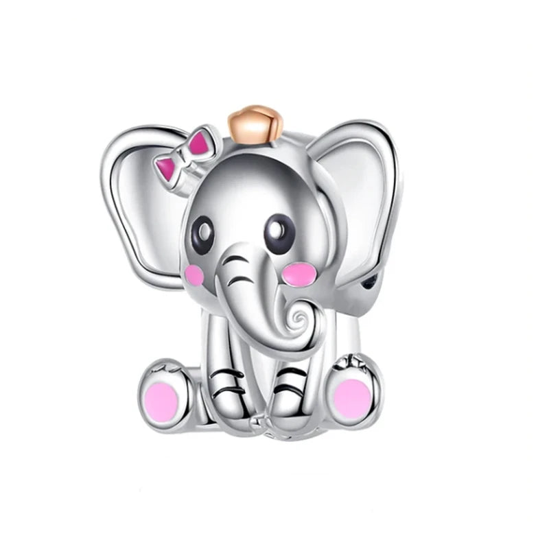 This adorable Elephant Dangle Charm has been crafted with exquisite detail, this charm features a charming elephant design with rose gold plating, adding a touch of elegance to your bracelet. The enamel accents bring a burst of colour, making it a whimsical addition to any jewellery ensemble.