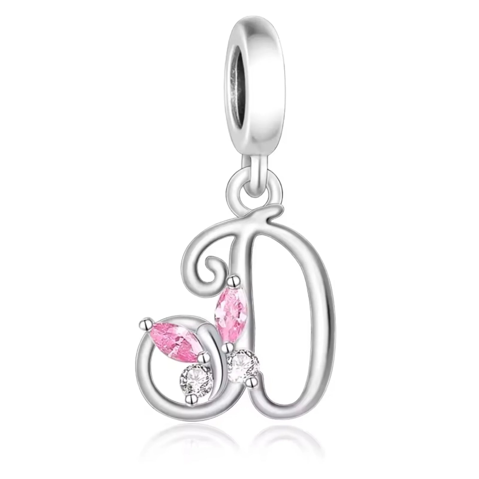 Pink Butterfly Alphabet A - Z Charms | CZ