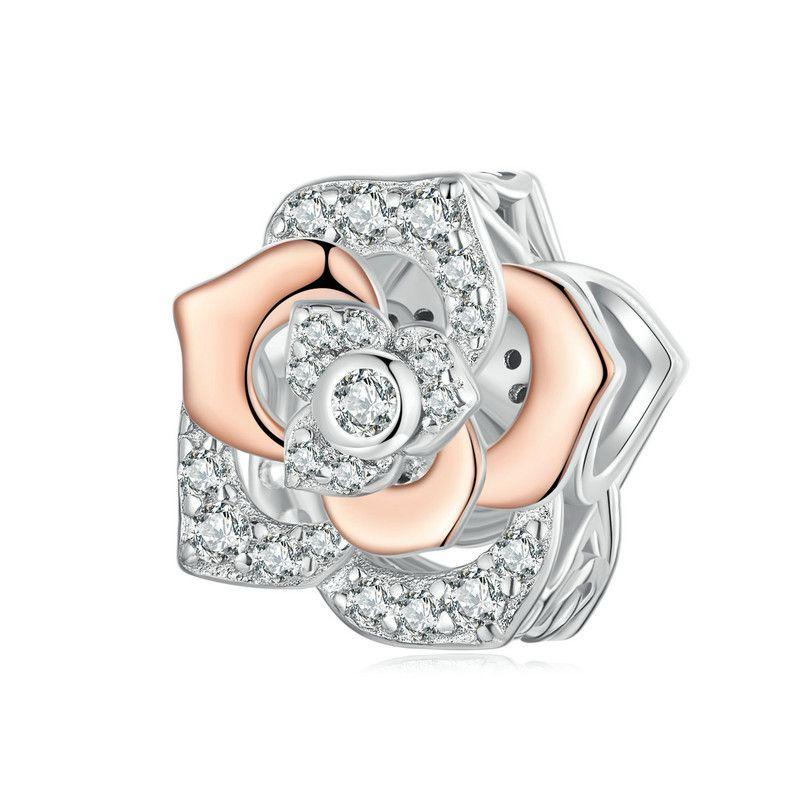 Exquisite 2Tone Rose Charm | RGP CZ