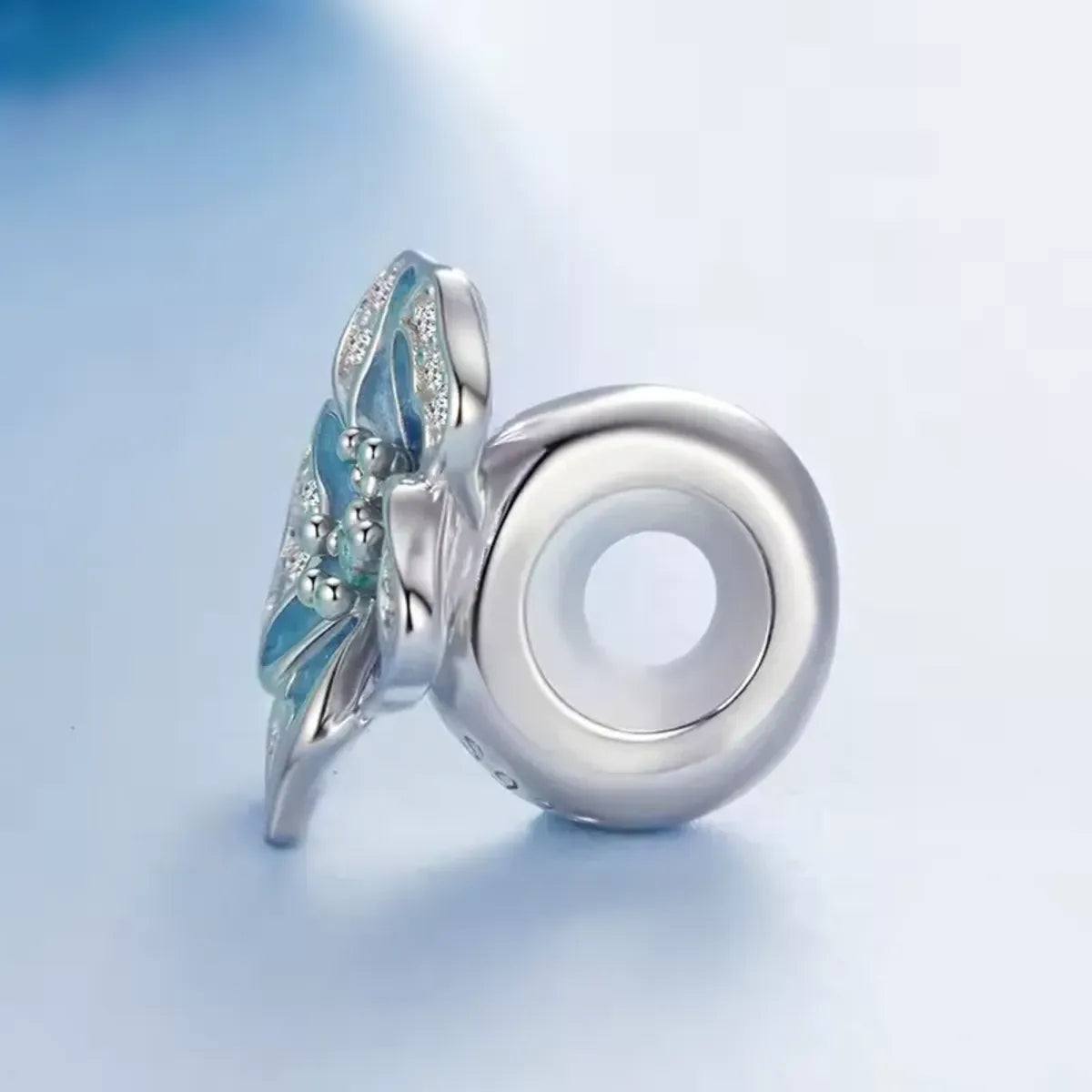 Exquisite Blue Flower Stopper | CZ EN