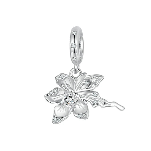 Fairy&#39;s Flower Dangle Charm | CZ