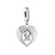 Alphabet [A - T] Angel Wings Dangle Charm | CZ