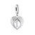 Alphabet [A - T] Angel Wings Dangle Charm | CZ