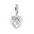 Alphabet [A - T] Angel Wings Dangle Charm | CZ