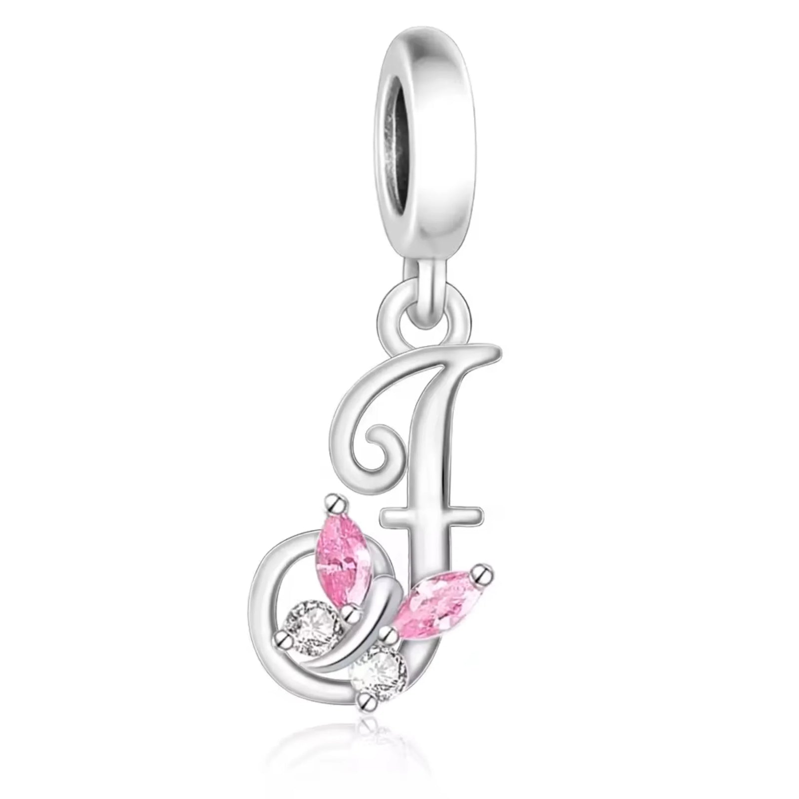 Pink Butterfly Alphabet A - Z Charms | CZ