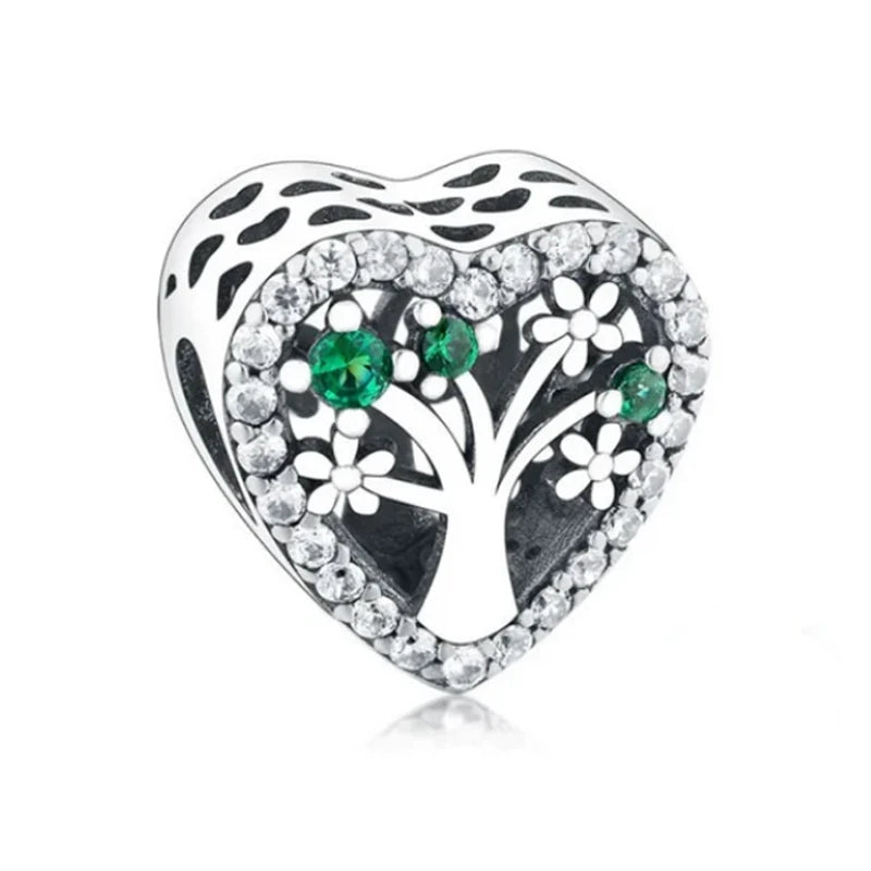 Tree of Life Heart Charm | CZ