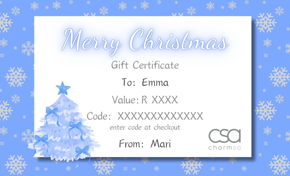 Christmas Gift Certificate | Blue