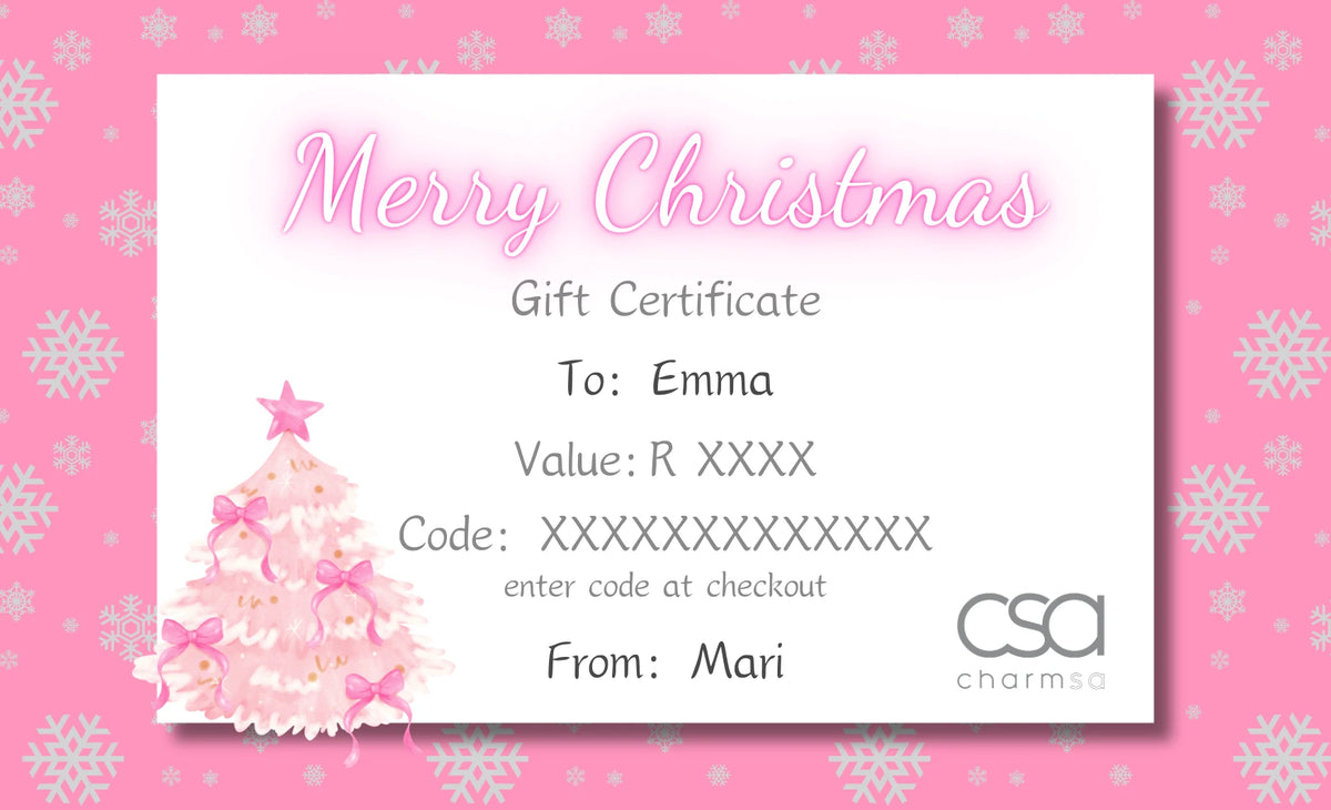 Christmas Gift Certificate | Pink