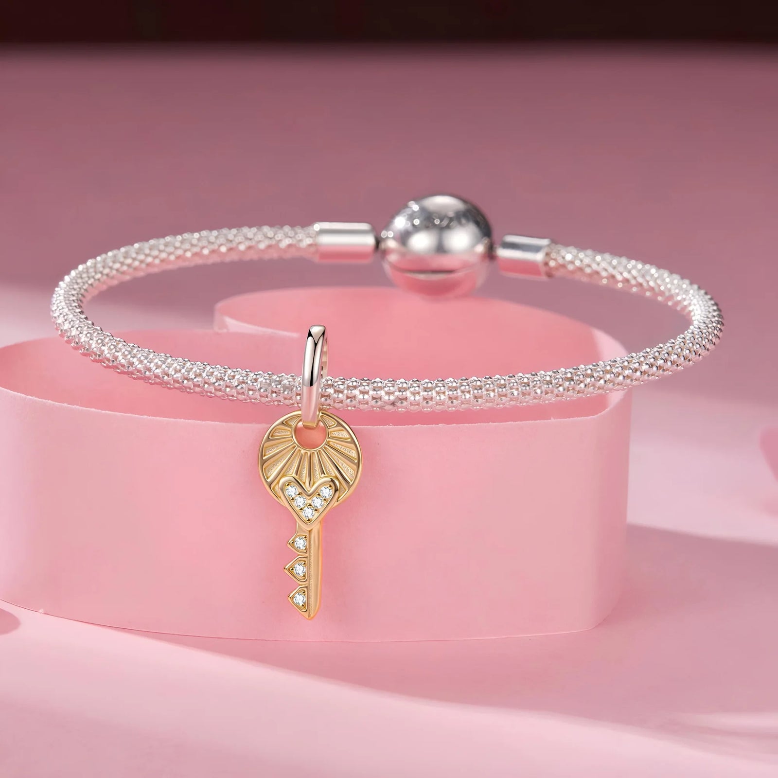 Key To My Heart Dangle Charm | GP CZ