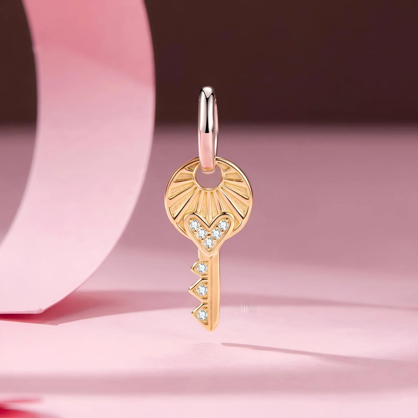 Key To My Heart Dangle Charm | GP CZ