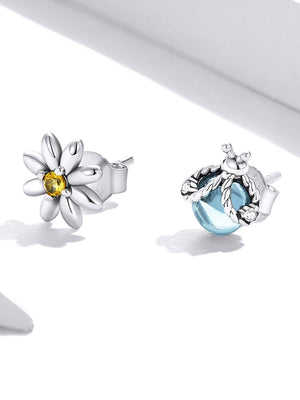 Daisy & Ladybug Earrings | CZ
