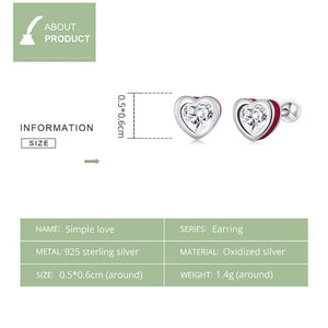 Encased Heart Earrings | CZ EN