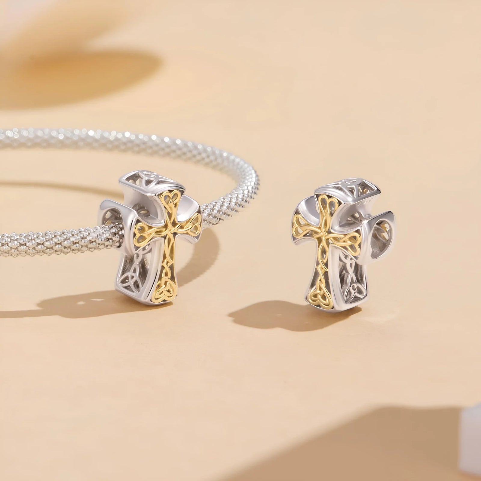 Beautiful Two Tone Cross Charm | GP