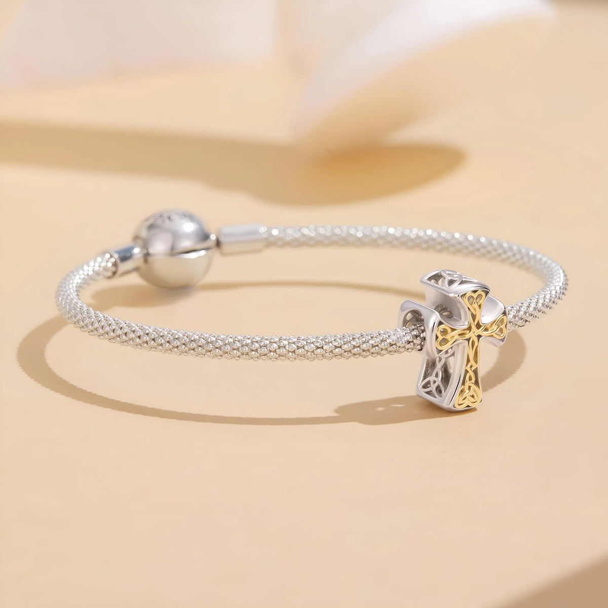 Beautiful Two Tone Cross Charm | GP