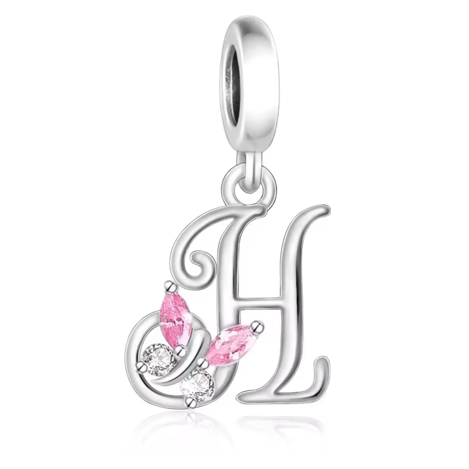 Pink Butterfly Alphabet A - Z Charms | CZ