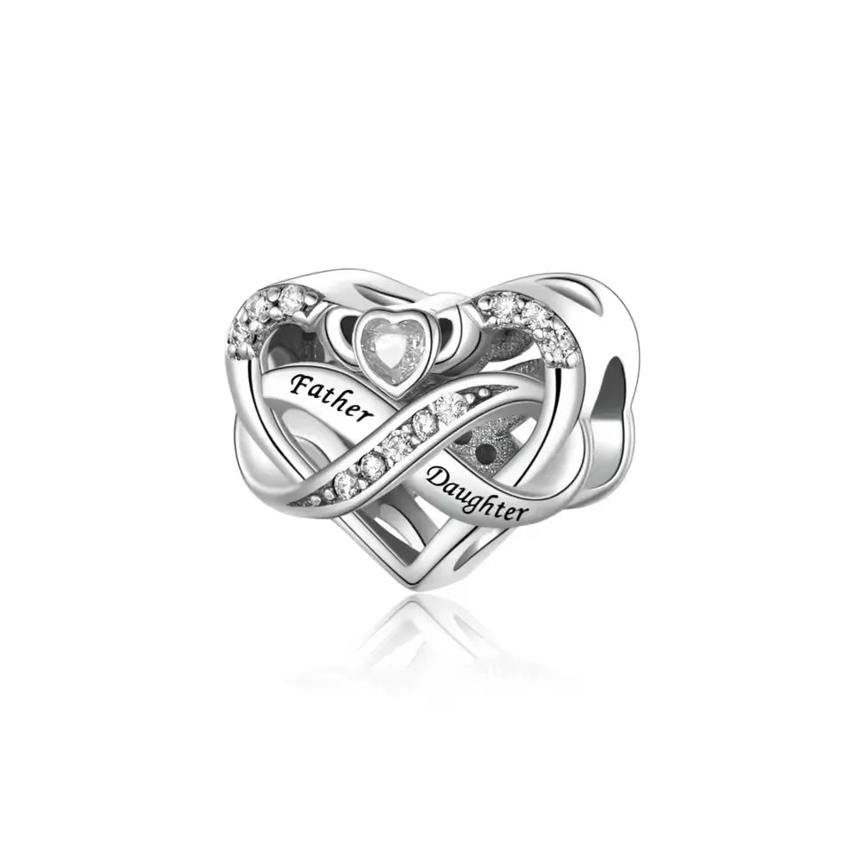 Infinity Father &amp; Daughter Charm | CZ