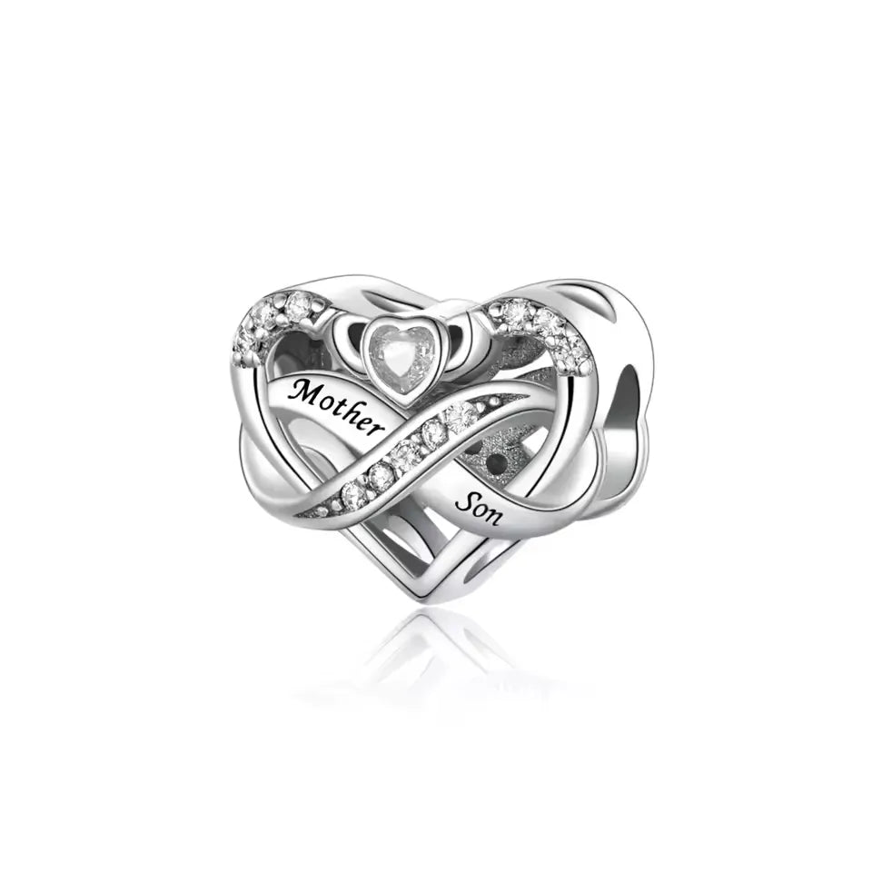 Infinity Mother &amp; Son Charm | CZ