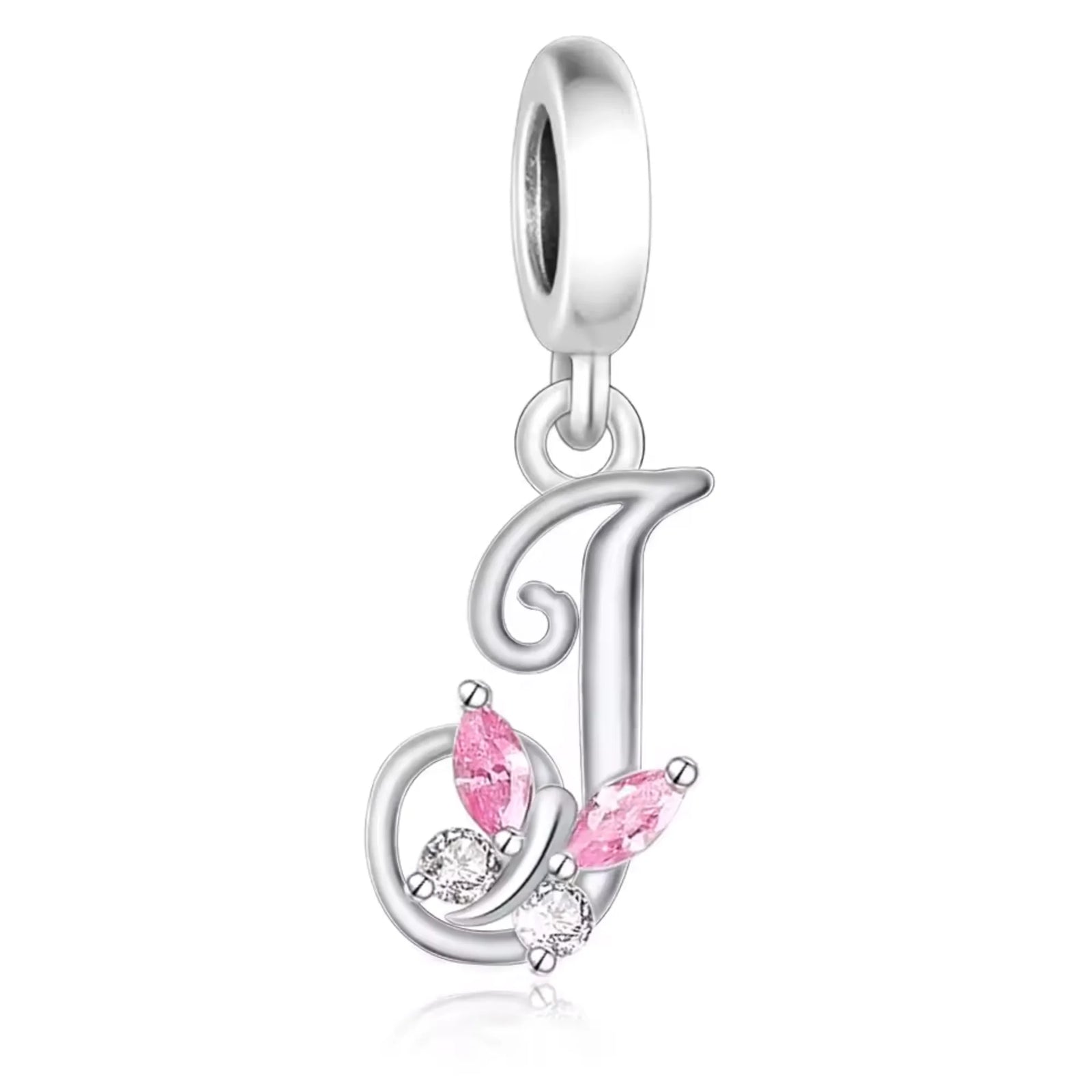 Pink Butterfly Alphabet A - Z Charms | CZ