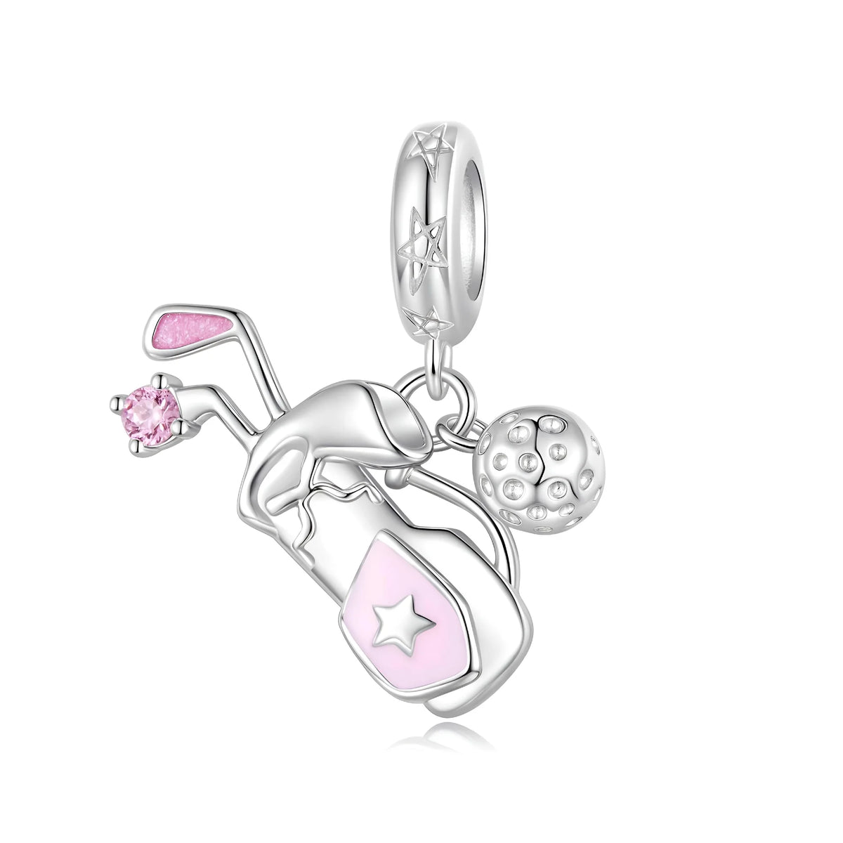 Ladies Golf Dangle Charm | CZ EN