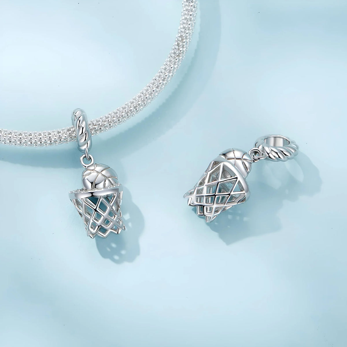 Netball Dangle Charm | CZ