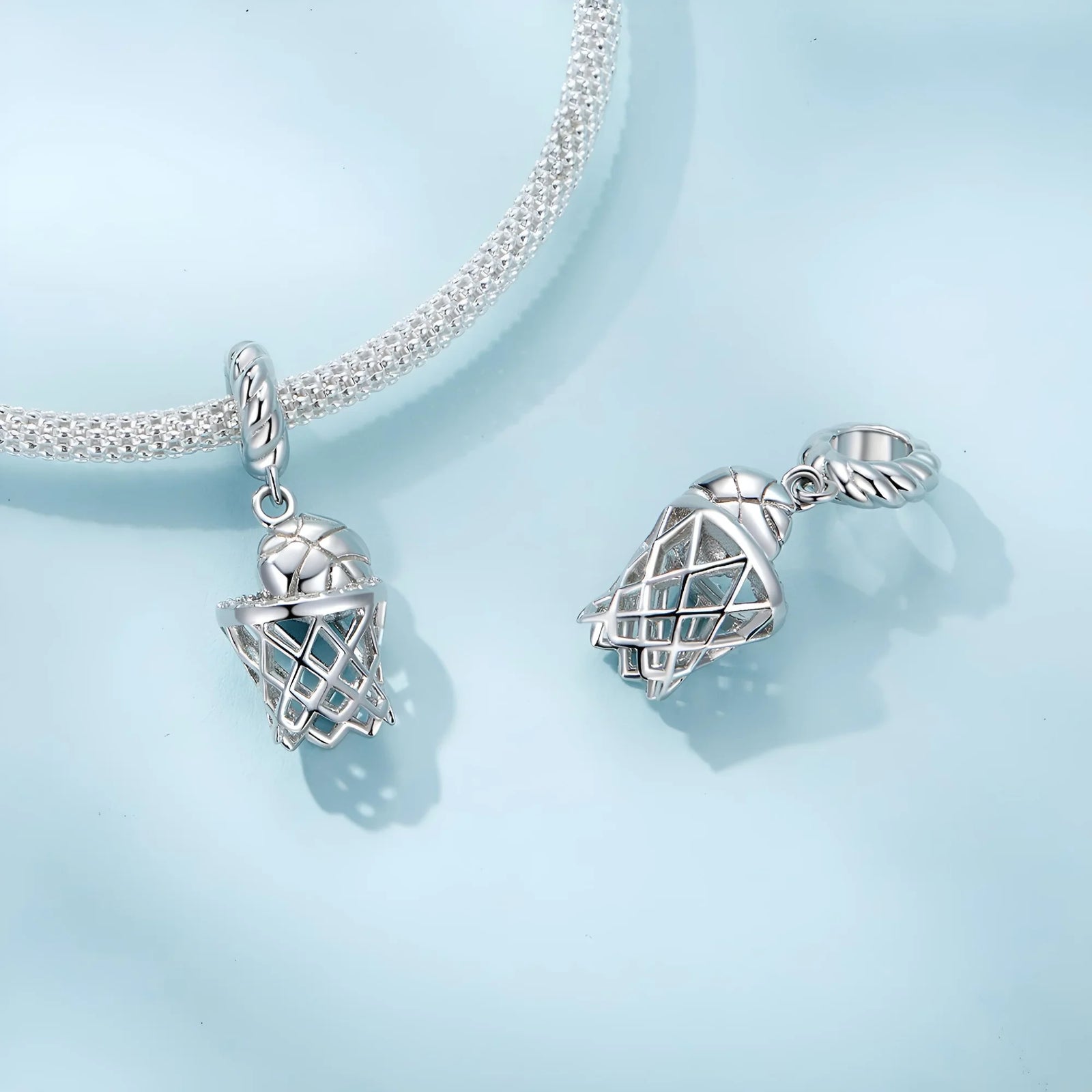 Netball Dangle Charm | CZ