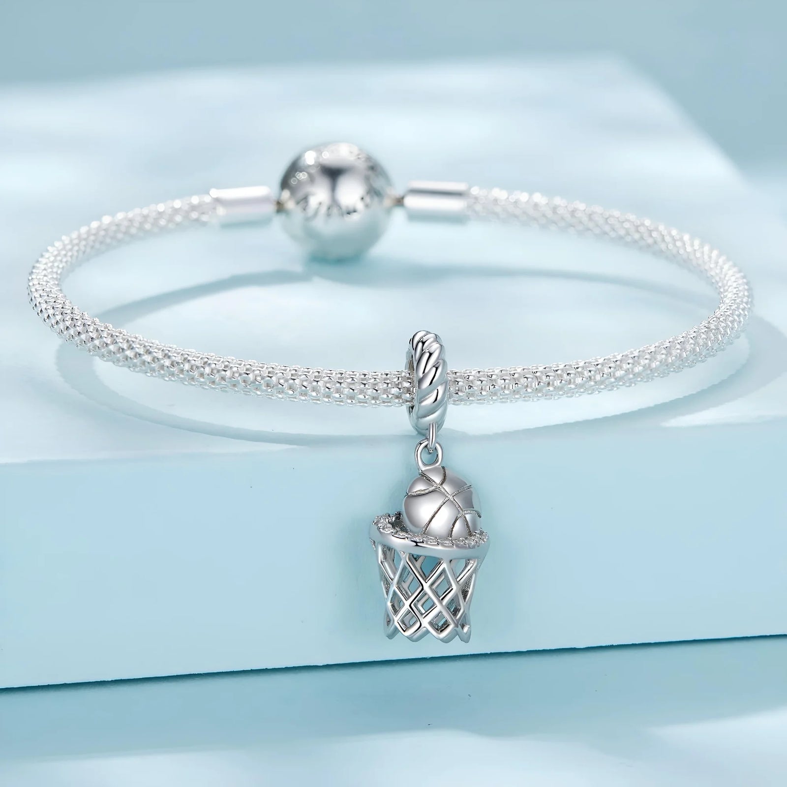 Netball Dangle Charm | CZ
