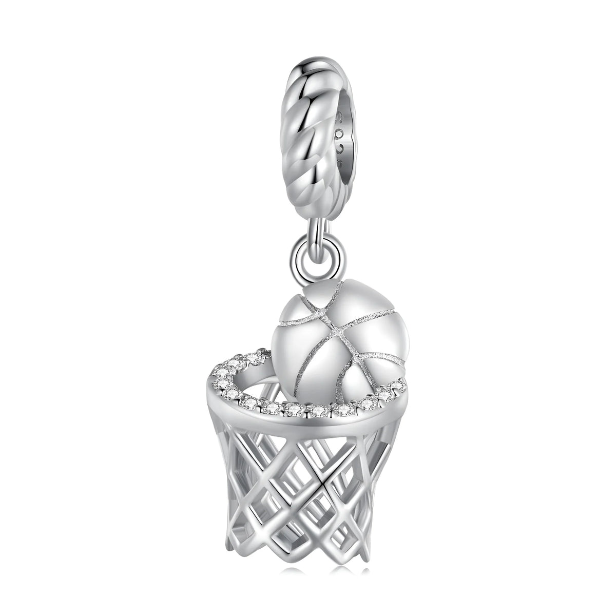 Netball Dangle Charm | CZ