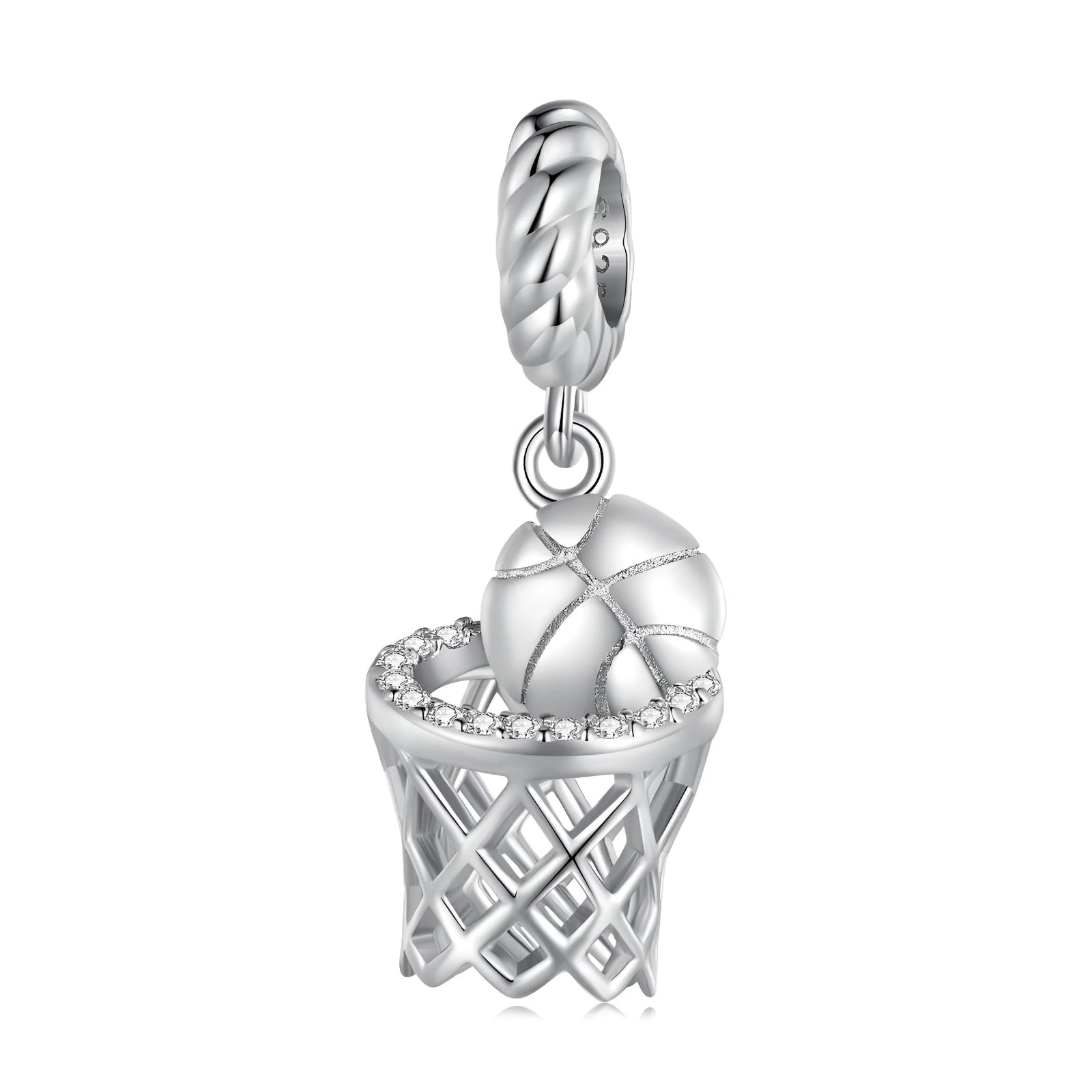 Netball Dangle Charm | CZ