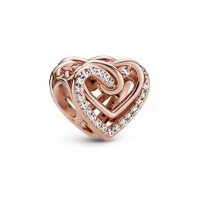 Dual Entwined Heart Charm | RGP CZ