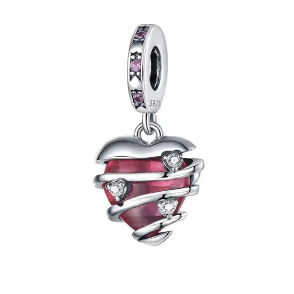 Pink Cased Heart | CZ