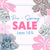 Pre-Spring Sale banner with floral and jewelry designs on a white background. 15% Off Pre-Spring Collection