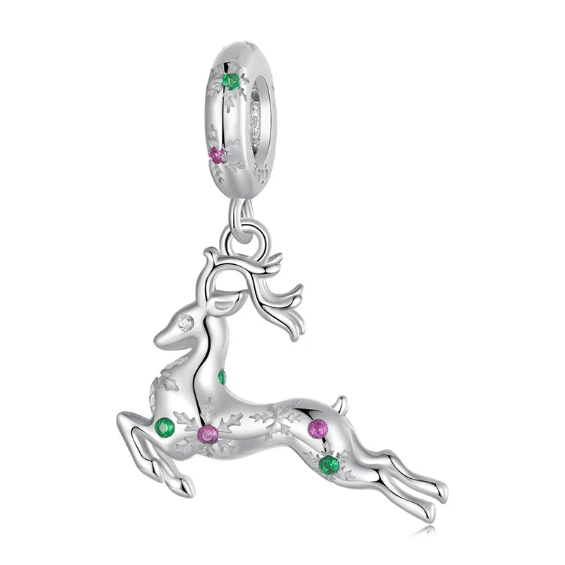 Reindeer Dangle Charm | CZ