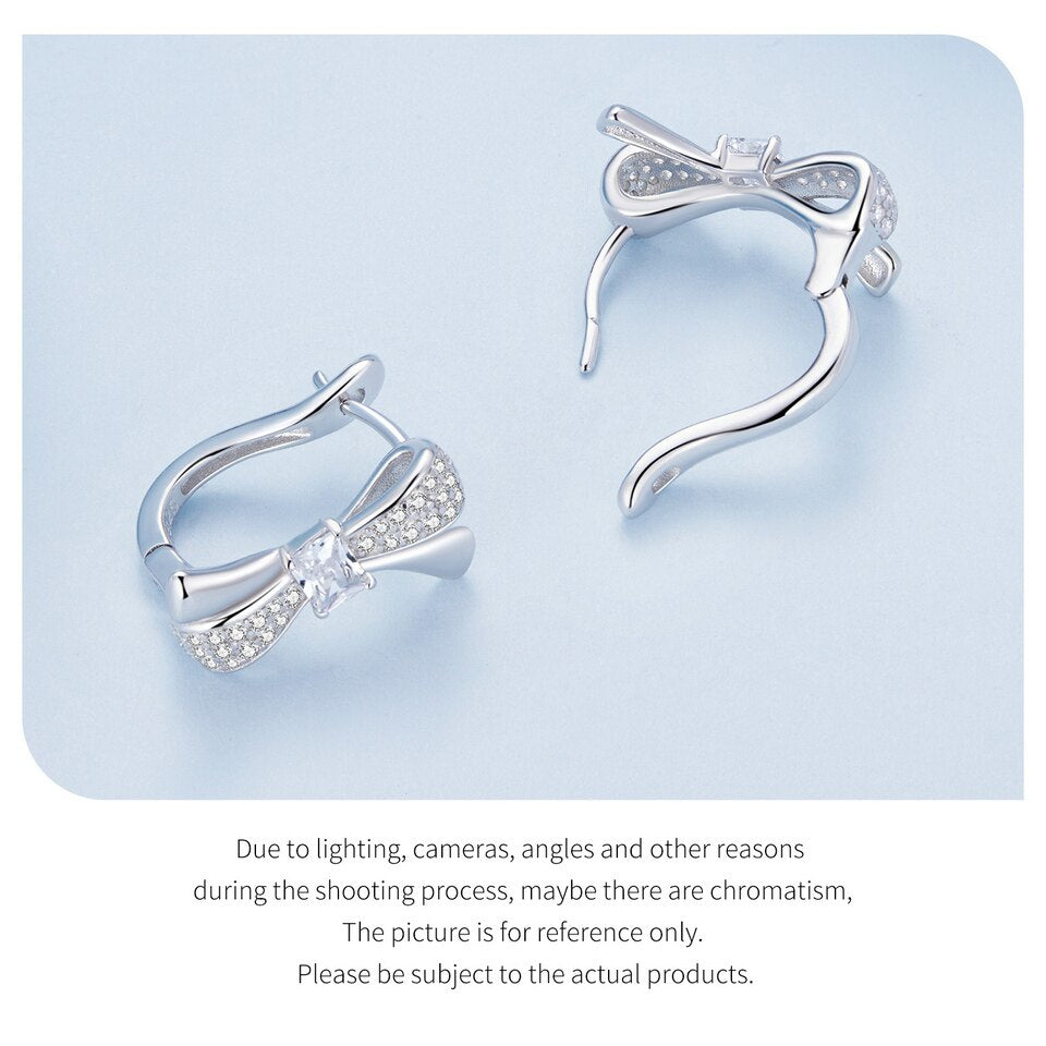 Dainty Bow Earrings | CZ