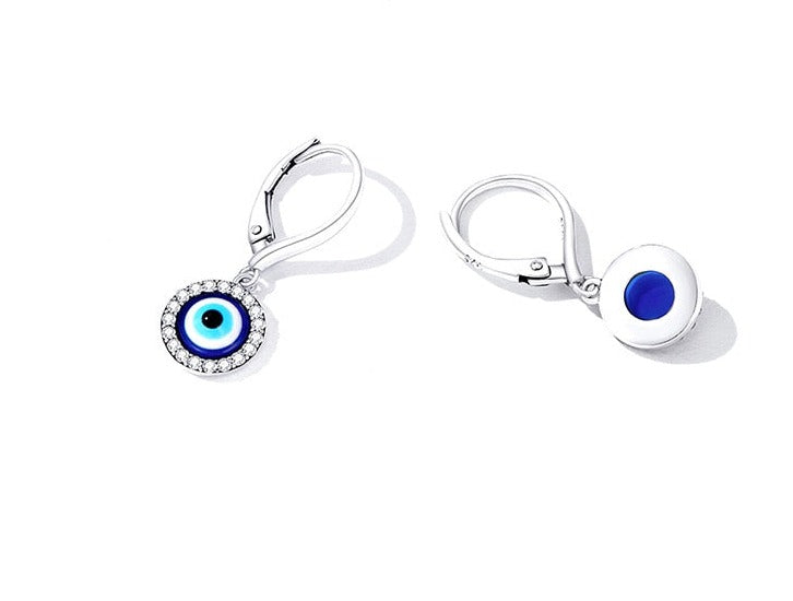 Evil Eye Drop Earrings | CZ EN