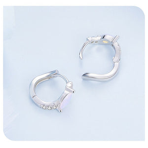 Iridescent Opal Earrings | CZ