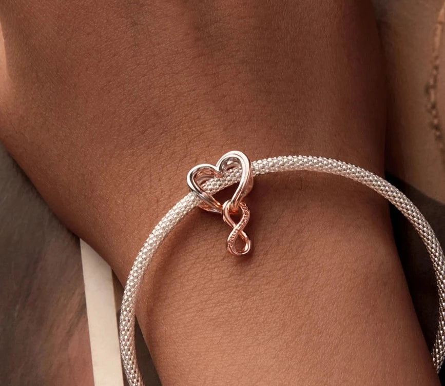 &quot;Forever love&quot; Infinity Heart Dangle Charm | RGP