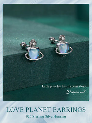 Opal Heart Earrings | CZ