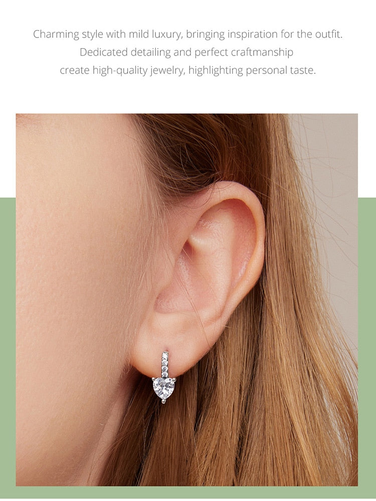 Sparkling Heart Earrings