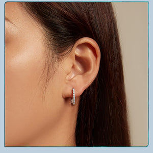 Elegant Opal Hoop Earrings