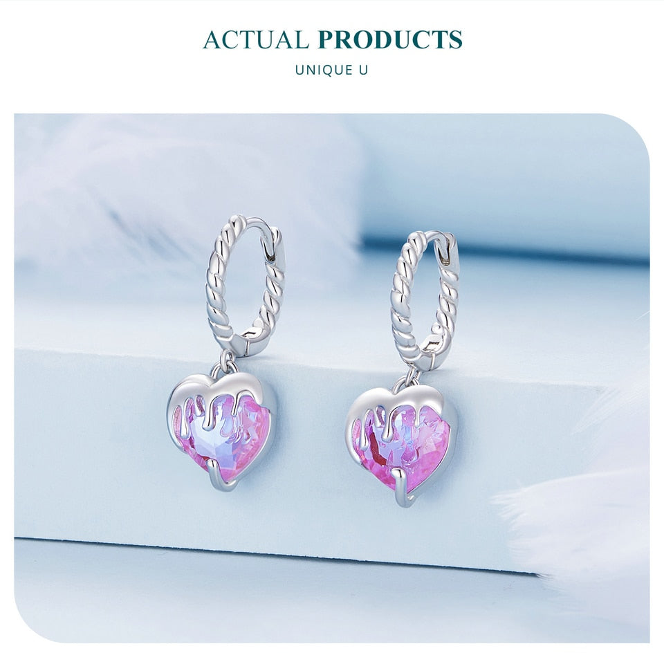 Melting Heart Drop Earrings