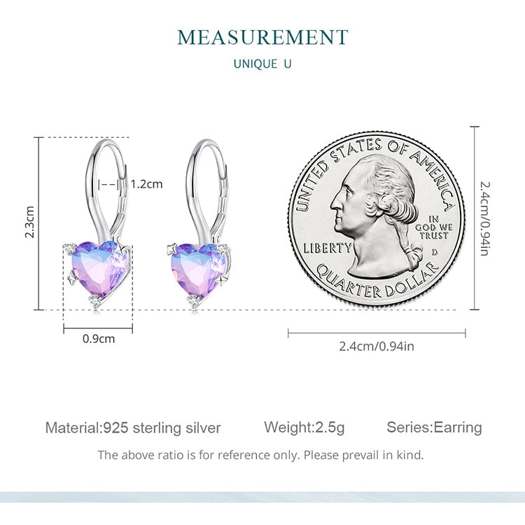 Heart Drop Earrings | CZ