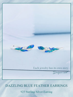 Dazzling Feather Earrings | CZ EN