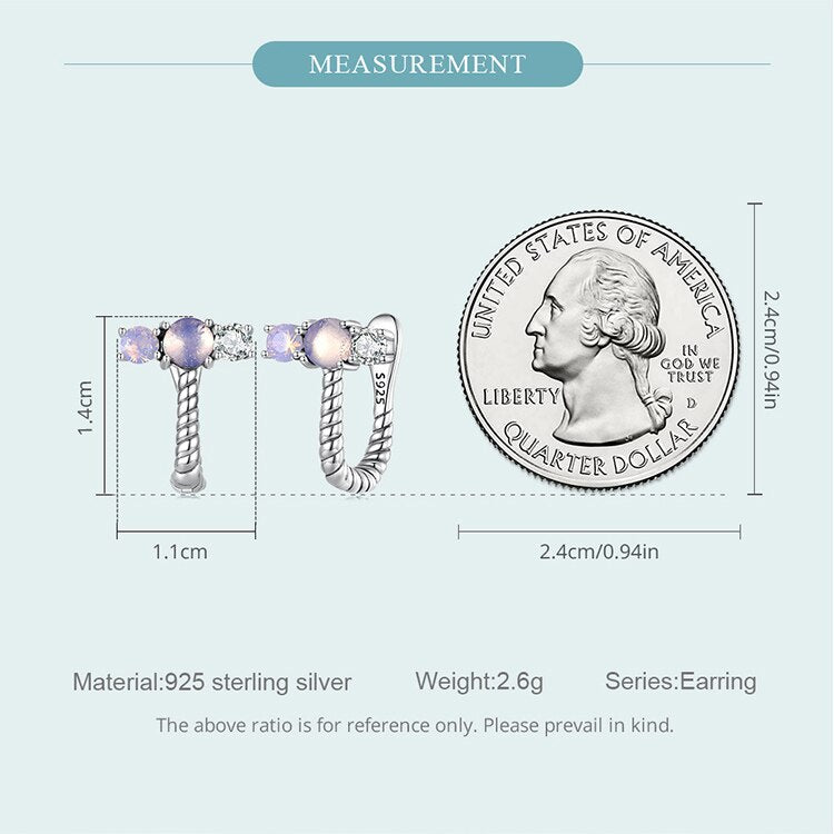 Lunar T-Bar Earrings | CZ