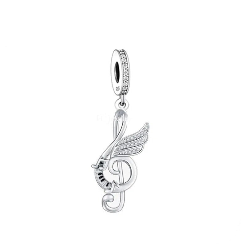 &quot;Lisa se klavier&quot; Dangle Charm | CZ