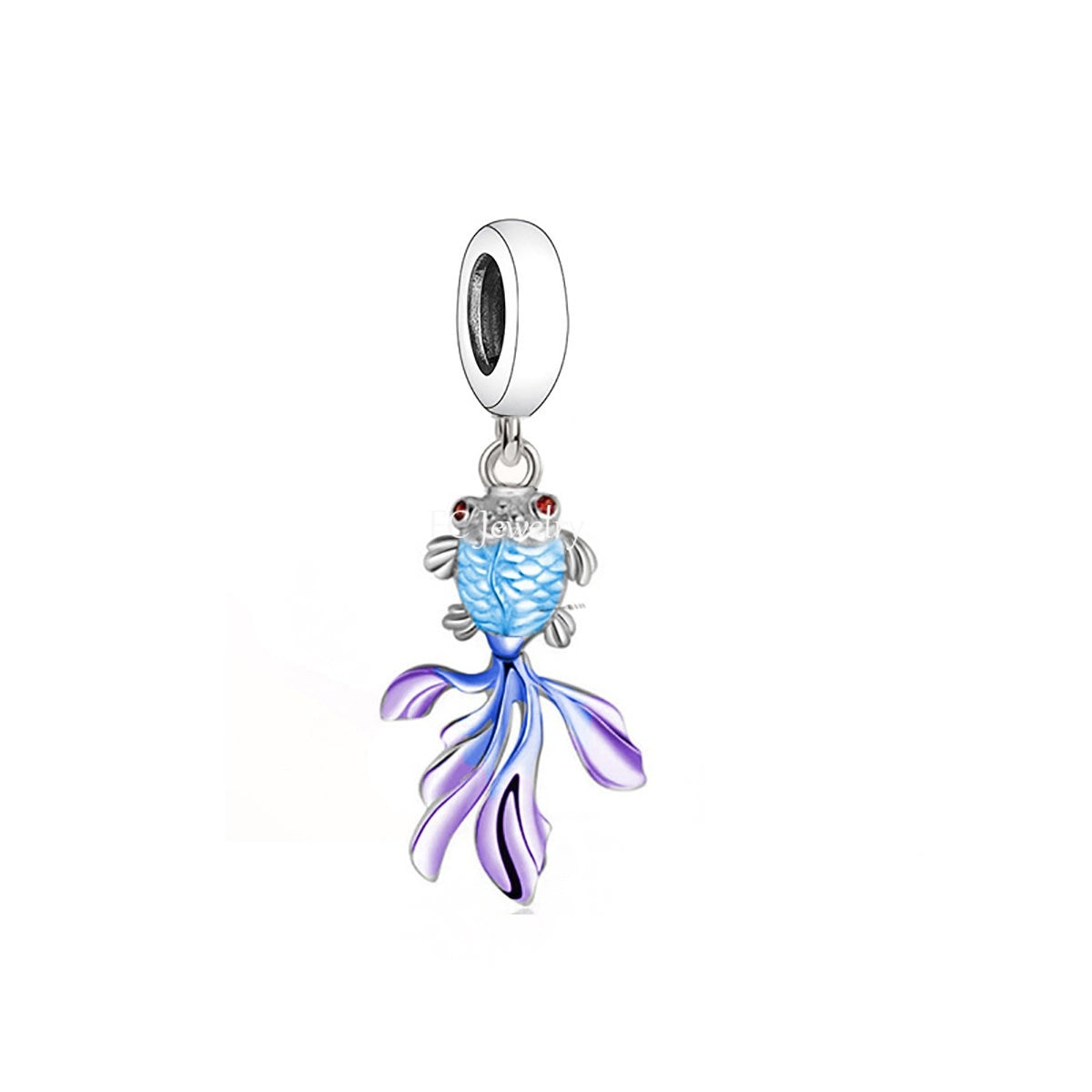 CharmSA Pearlescent Fish Dangle Charm Fits Pandora Bracelets