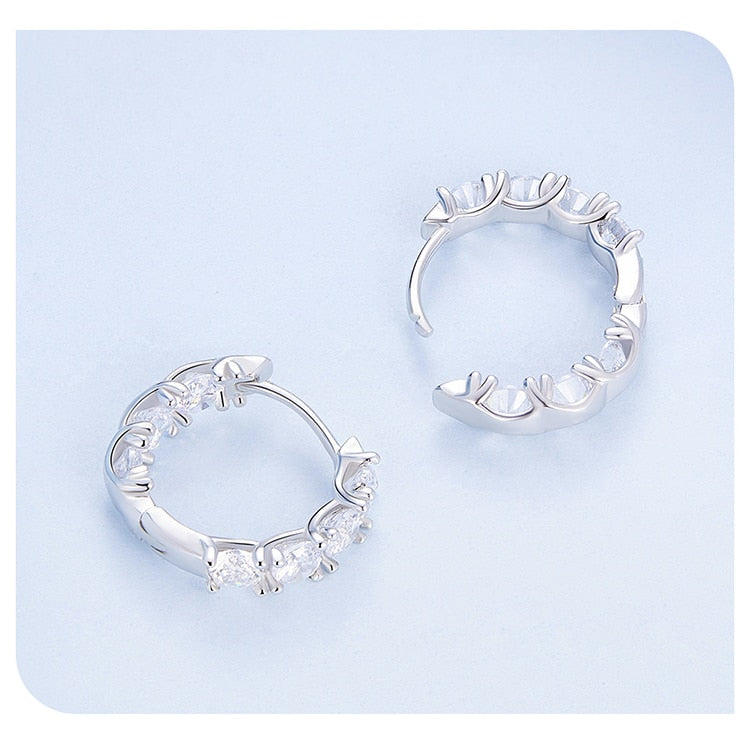 Glamour Hoop Earrings | CZ