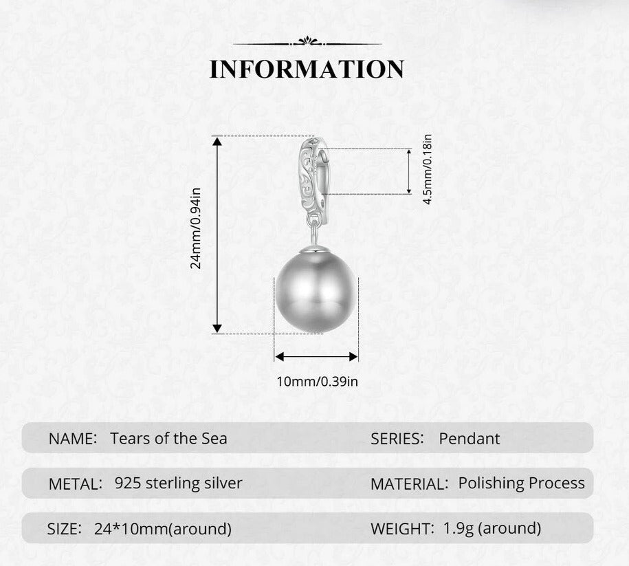 Beautiful Pearl Dangle Charm