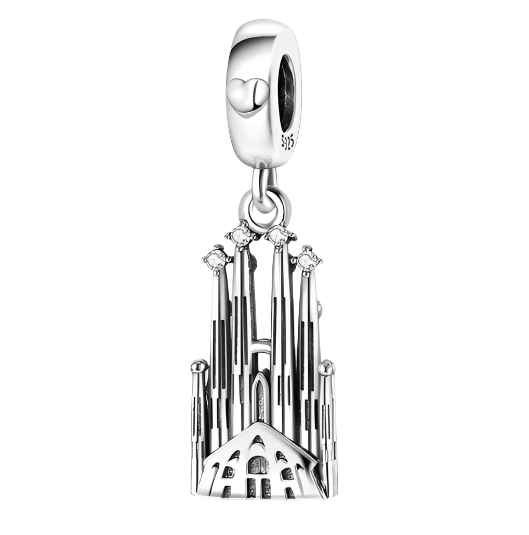 Sagrada Familia Church Dangle Charm | CZ