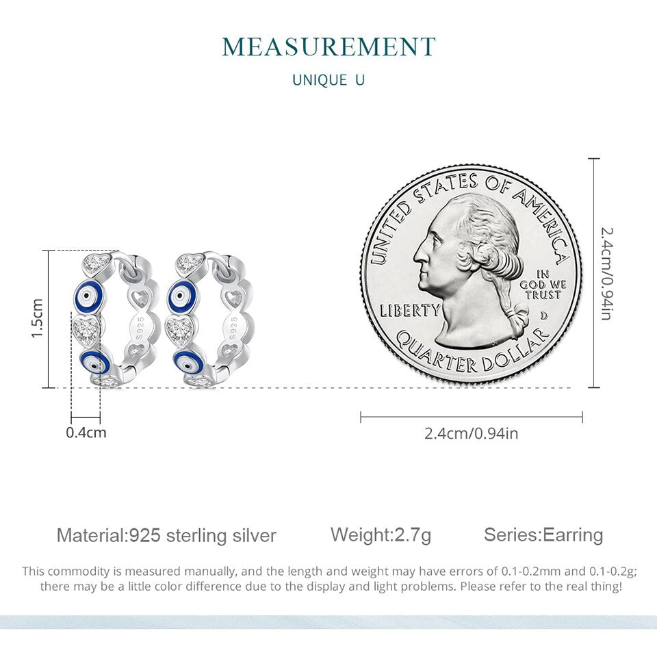 Evil Eye &amp; Heart Earrings | CZ