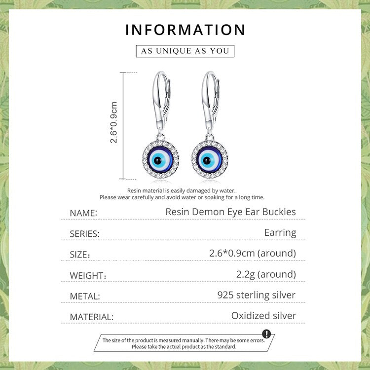 Evil Eye Drop Earrings | CZ EN